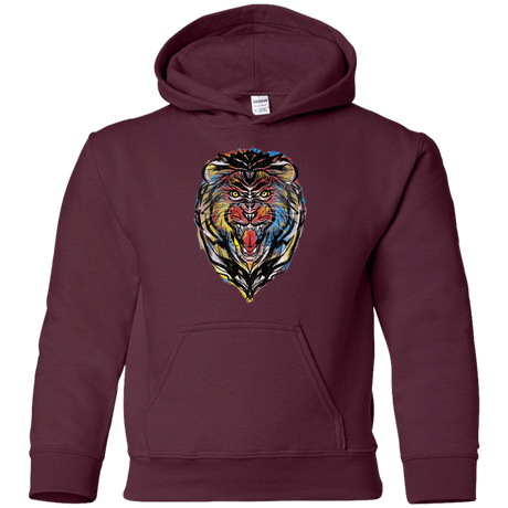 Sweatshirts Maroon / YS Stencil Lion Youth Hoodie