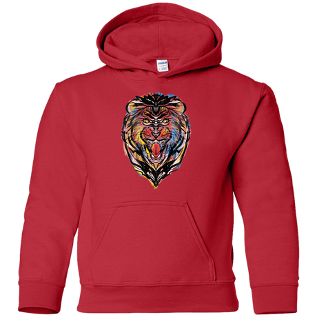 Sweatshirts Red / YS Stencil Lion Youth Hoodie