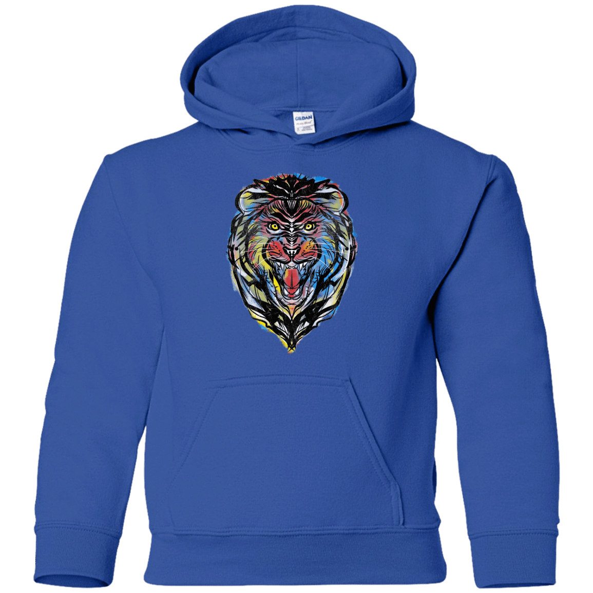 Sweatshirts Royal / YS Stencil Lion Youth Hoodie
