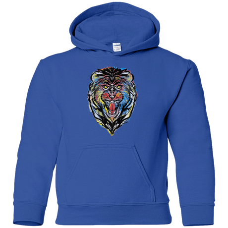Sweatshirts Royal / YS Stencil Lion Youth Hoodie