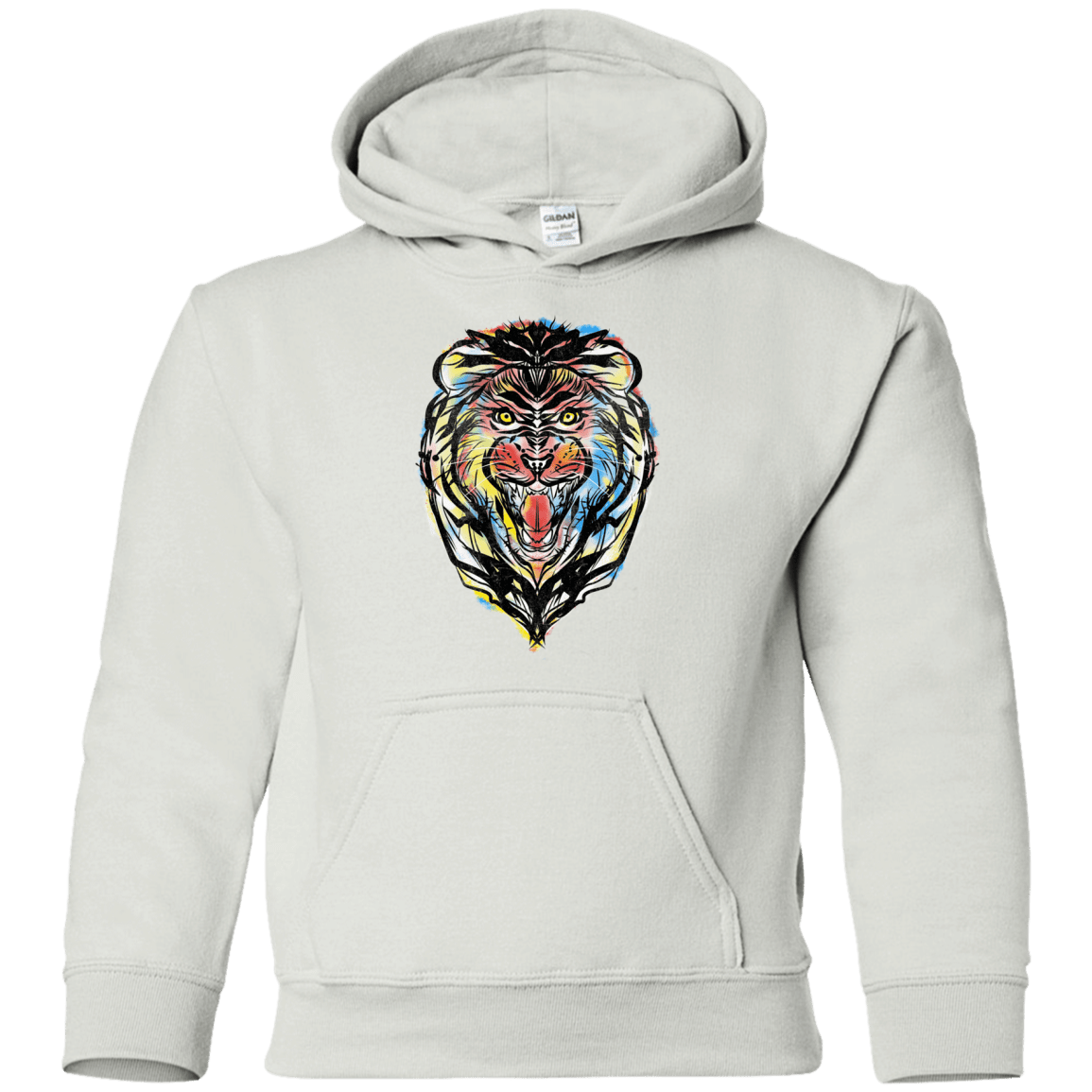 Sweatshirts White / YS Stencil Lion Youth Hoodie