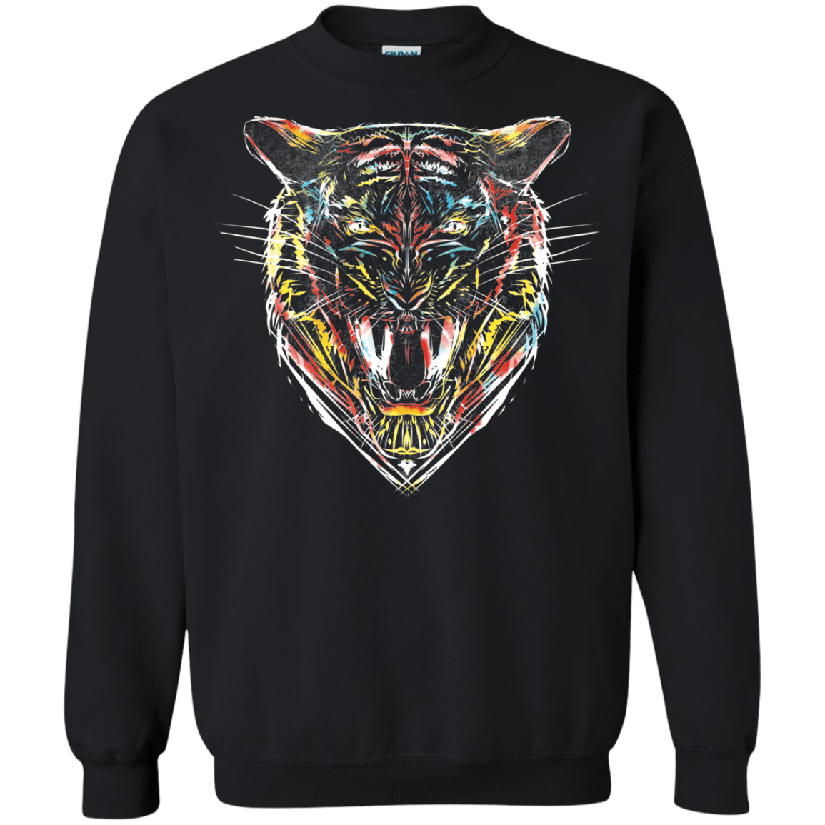 Stencil Tiger Crewneck Sweatshirt
