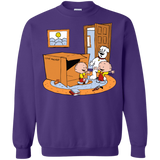 Sweatshirts Purple / S Stewie and Brian Crewneck Sweatshirt