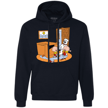 Sweatshirts Navy / S Stewie and Brian Premium Fleece Hoodie