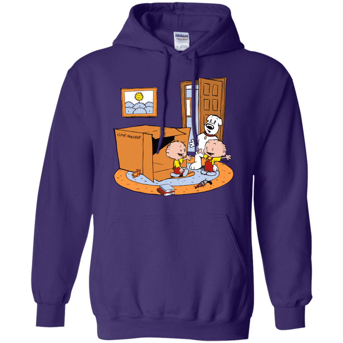 Sweatshirts Purple / S Stewie and Brian Pullover Hoodie