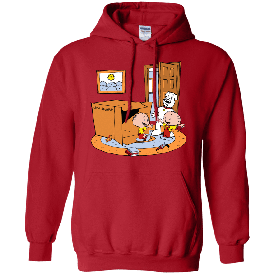Sweatshirts Red / S Stewie and Brian Pullover Hoodie