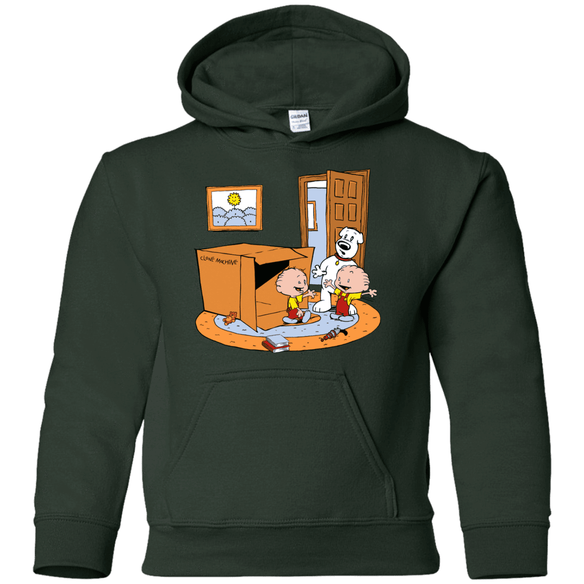 Sweatshirts Forest Green / YS Stewie and Brian Youth Hoodie