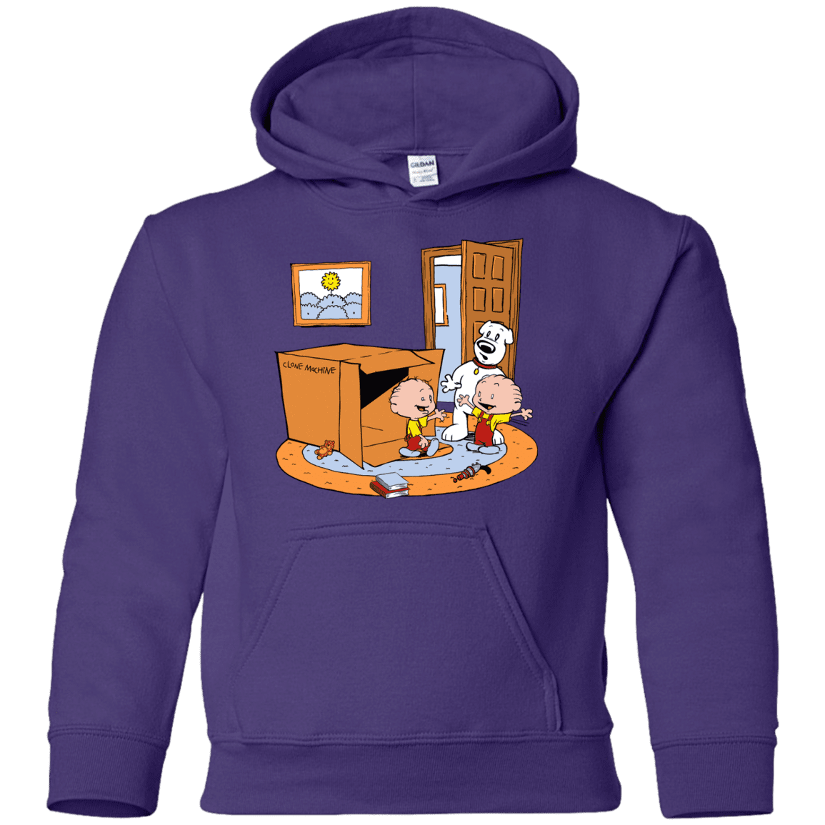Sweatshirts Purple / YS Stewie and Brian Youth Hoodie