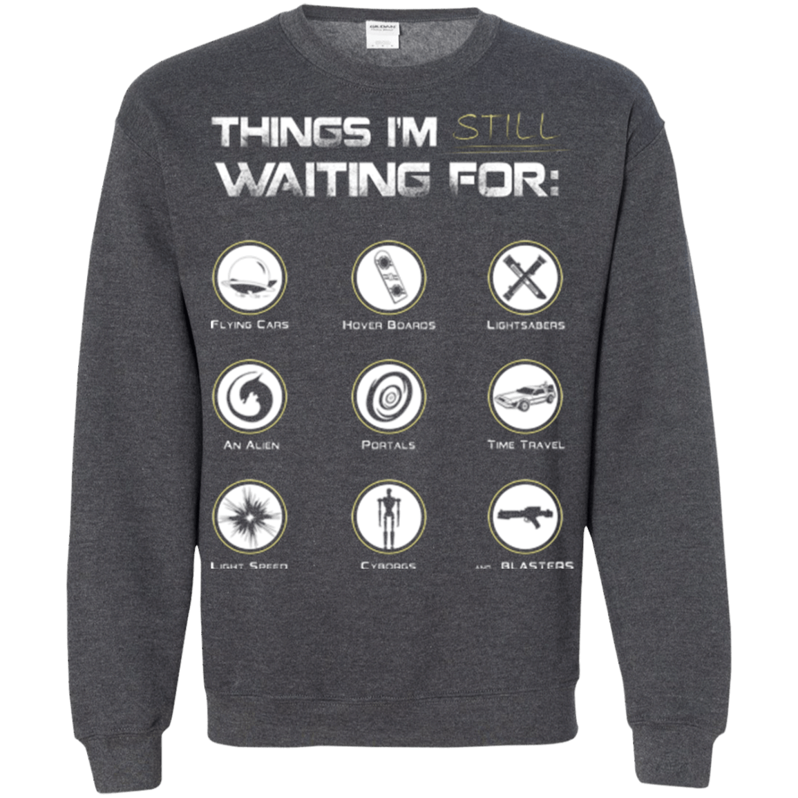Sweatshirts Dark Heather / Small Still Waiting Crewneck Sweatshirt