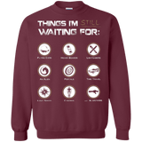 Sweatshirts Maroon / Small Still Waiting Crewneck Sweatshirt