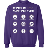 Sweatshirts Purple / Small Still Waiting Crewneck Sweatshirt