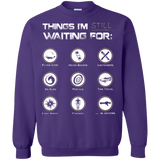 Sweatshirts Purple / Small Still Waiting Crewneck Sweatshirt