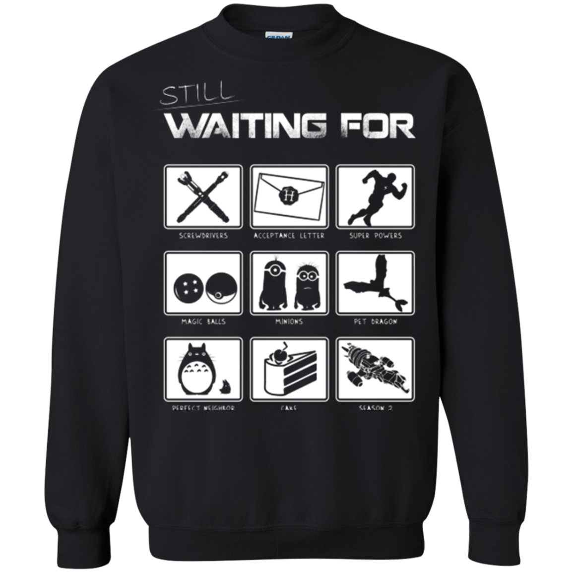 Sweatshirts Black / Small Still Waiting Part 2 Crewneck Sweatshirt