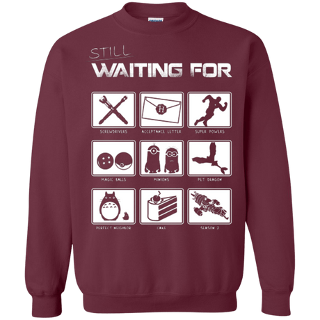Sweatshirts Maroon / Small Still Waiting Part 2 Crewneck Sweatshirt