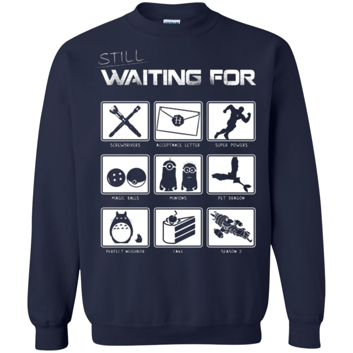 Sweatshirts Navy / Small Still Waiting Part 2 Crewneck Sweatshirt