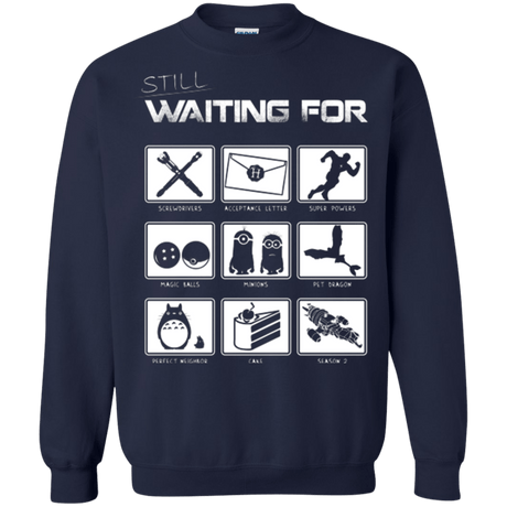Sweatshirts Navy / Small Still Waiting Part 2 Crewneck Sweatshirt
