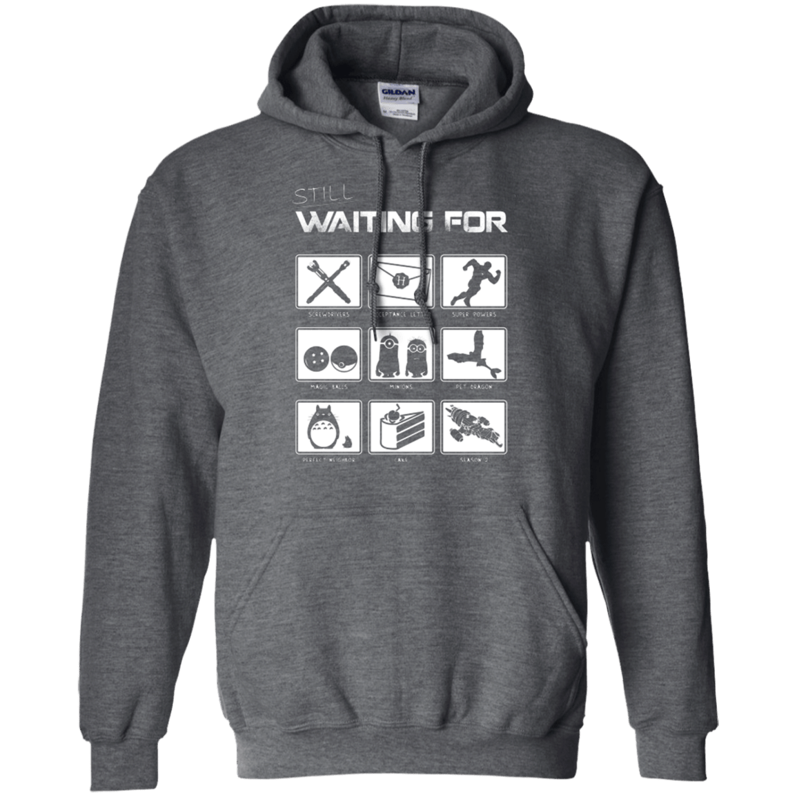 Sweatshirts Dark Heather / Small Still Waiting Part 2 Pullover Hoodie
