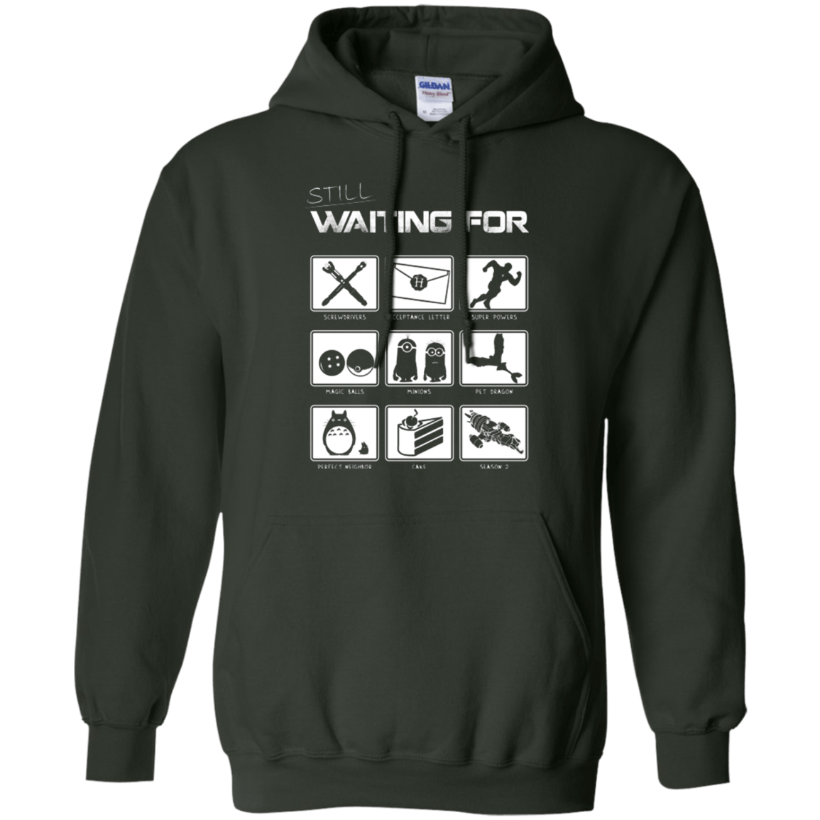 Sweatshirts Forest Green / Small Still Waiting Part 2 Pullover Hoodie