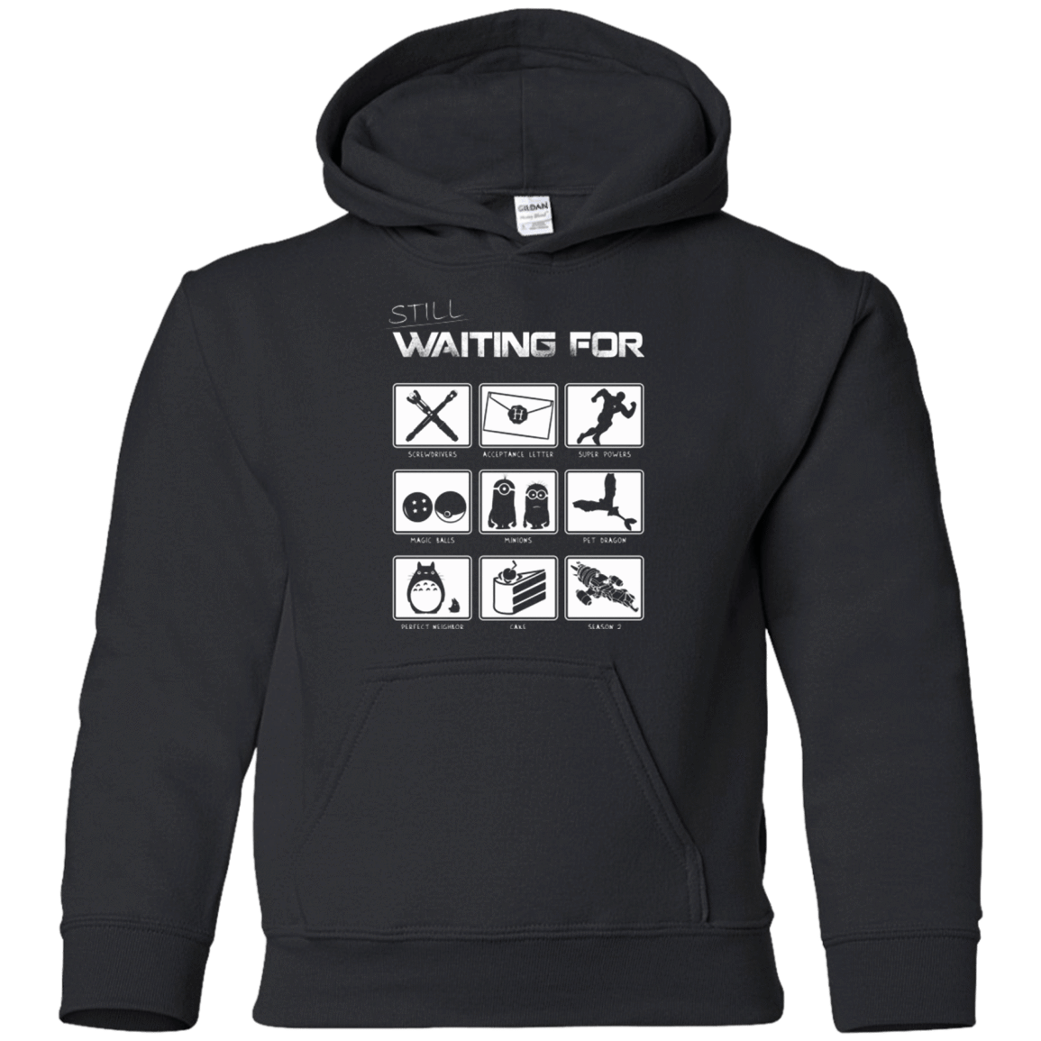 Sweatshirts Black / YS Still Waiting Part 2 Youth Hoodie