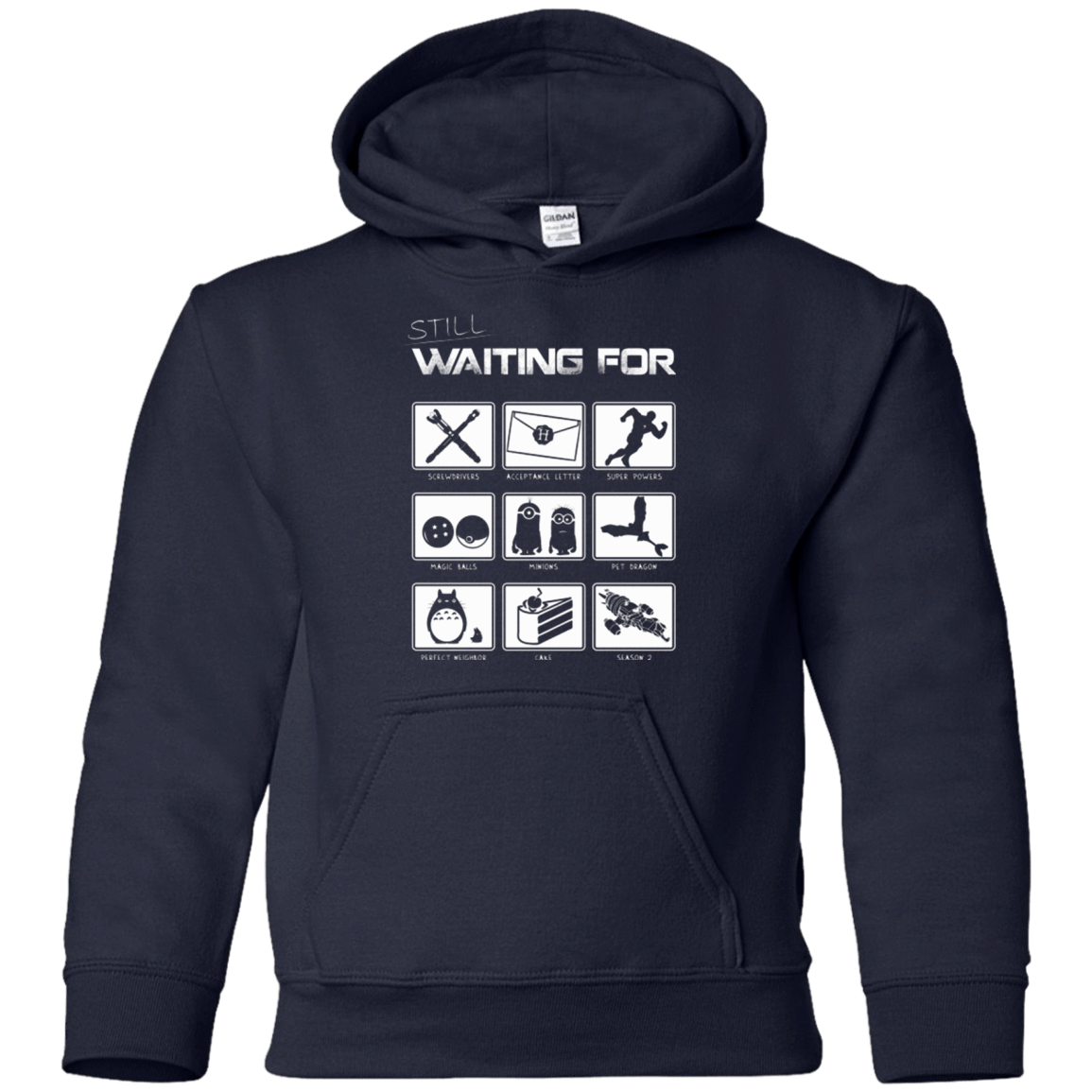 Sweatshirts Navy / YS Still Waiting Part 2 Youth Hoodie