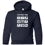 Sweatshirts Navy / YS Still Waiting Part 2 Youth Hoodie