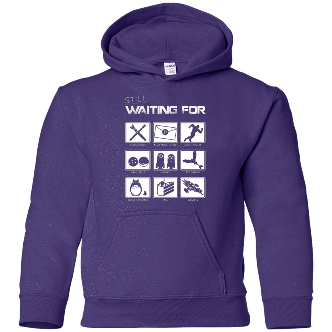 Sweatshirts Purple / YS Still Waiting Part 2 Youth Hoodie