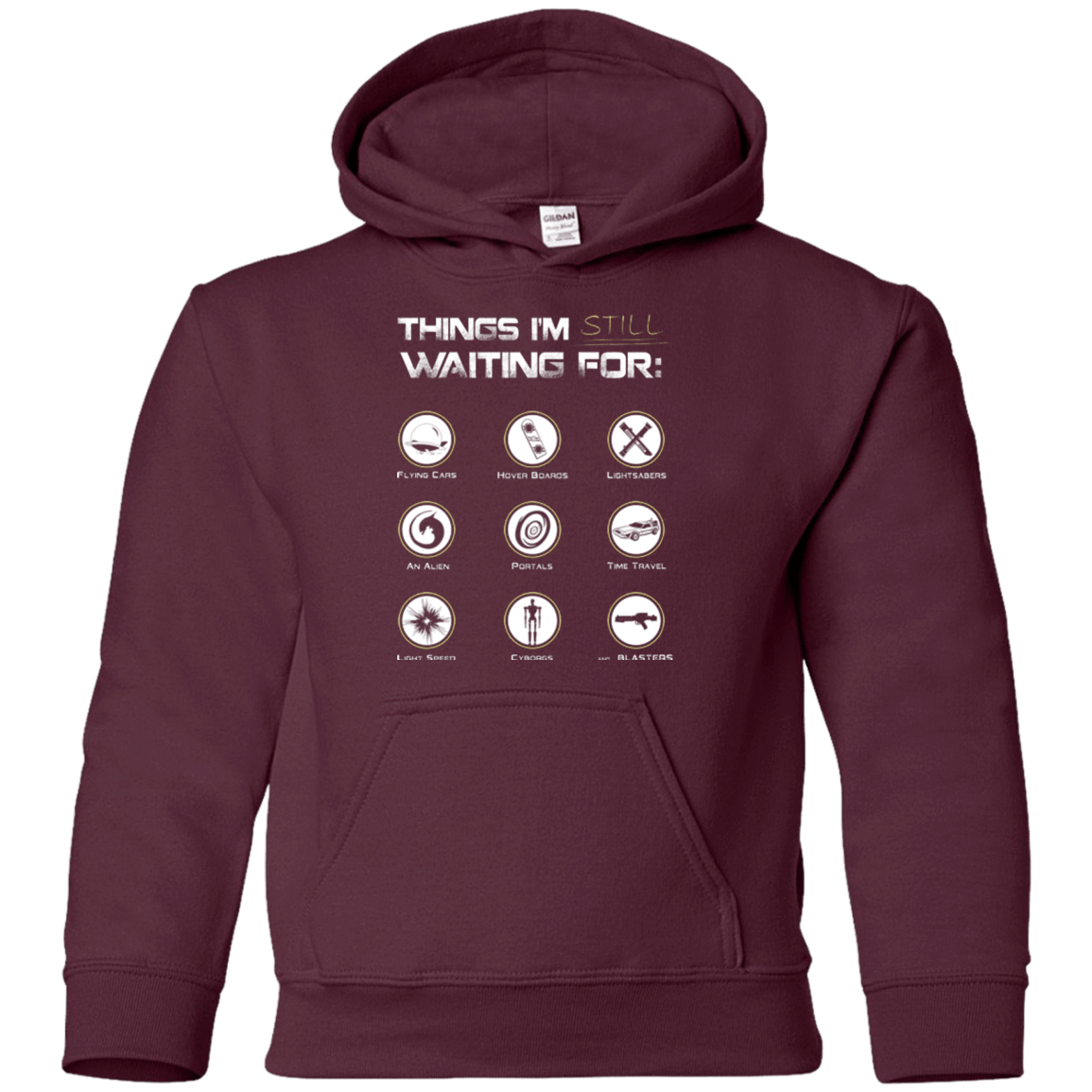 Sweatshirts Maroon / YS Still Waiting Youth Hoodie