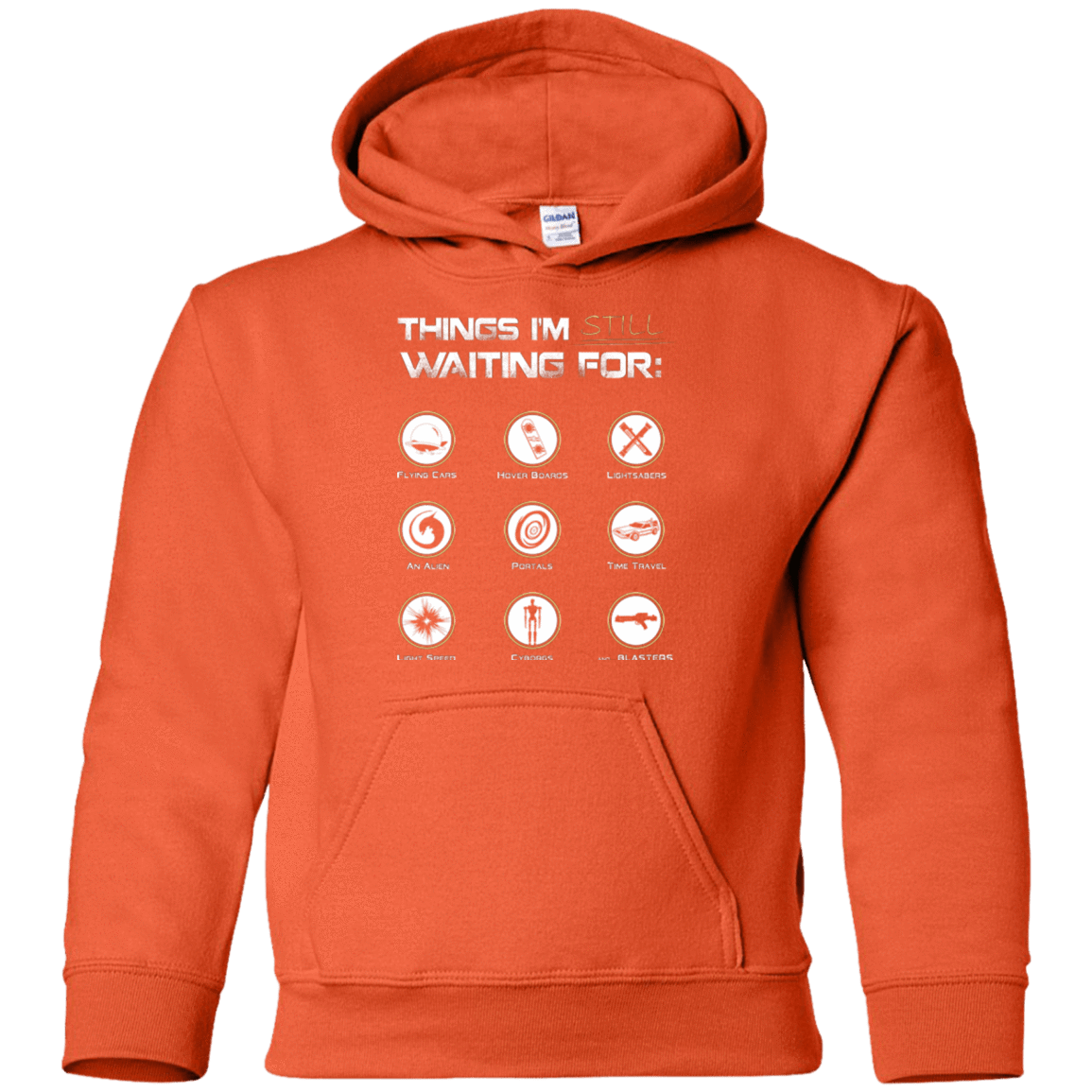 Sweatshirts Orange / YS Still Waiting Youth Hoodie