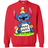 Sweatshirts Red / S Stitch Hug Crewneck Sweatshirt