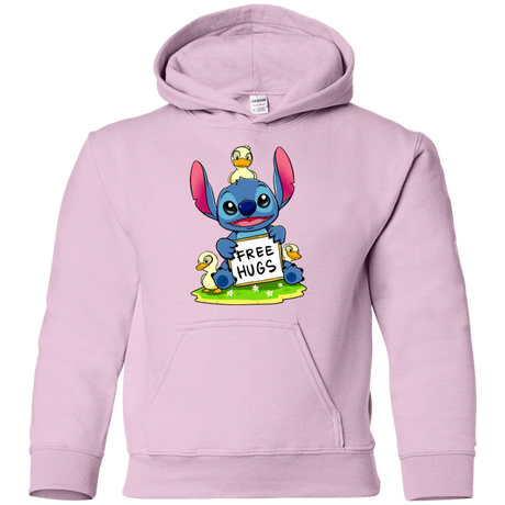 Sweatshirts Light Pink / YS Stitch Hug Youth Hoodie