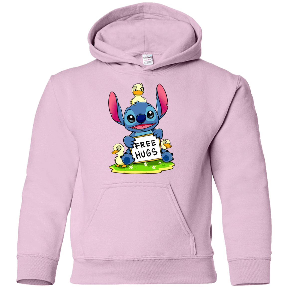 Sweatshirts Light Pink / YS Stitch Hug Youth Hoodie