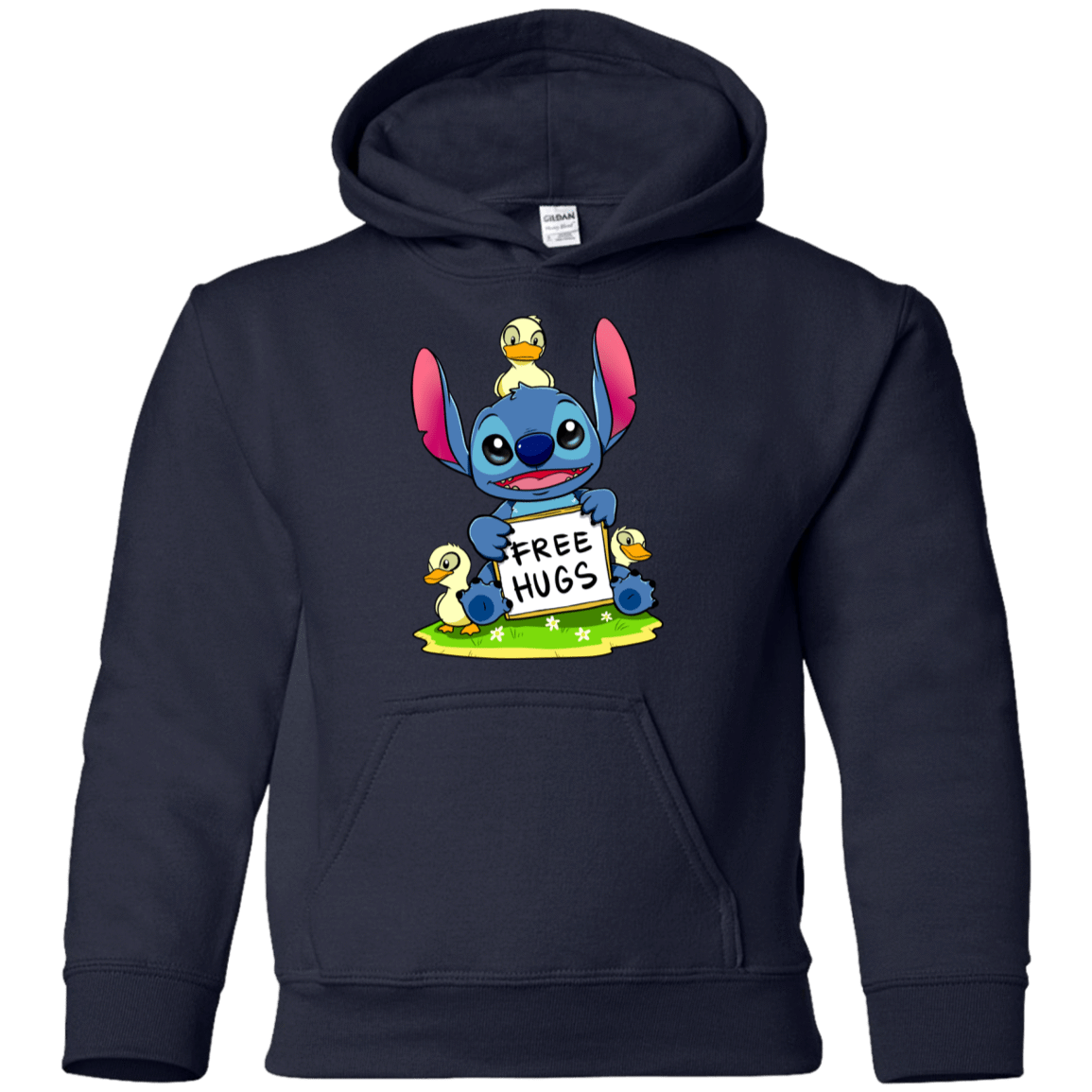 Sweatshirts Navy / YS Stitch Hug Youth Hoodie