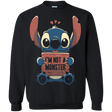 Sweatshirts Black / S Stitch Not a Monster Crewneck Sweatshirt