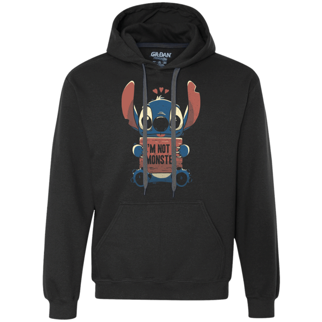 Sweatshirts Black / S Stitch Not a Monster Premium Fleece Hoodie