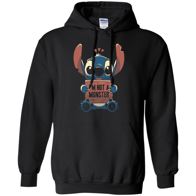 Sweatshirts Black / S Stitch Not a Monster Pullover Hoodie