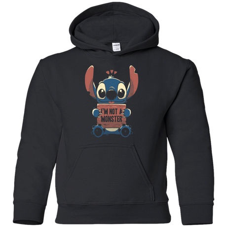 Sweatshirts Black / YS Stitch Not a Monster Youth Hoodie