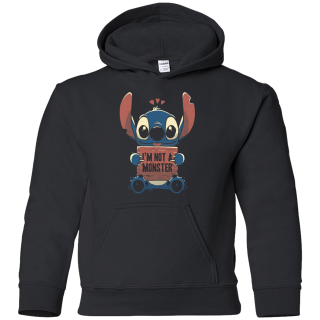 Sweatshirts Black / YS Stitch Not a Monster Youth Hoodie