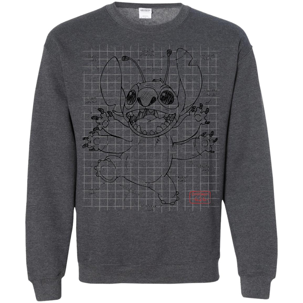 Sweatshirts Dark Heather / S Stitch Plan Crewneck Sweatshirt