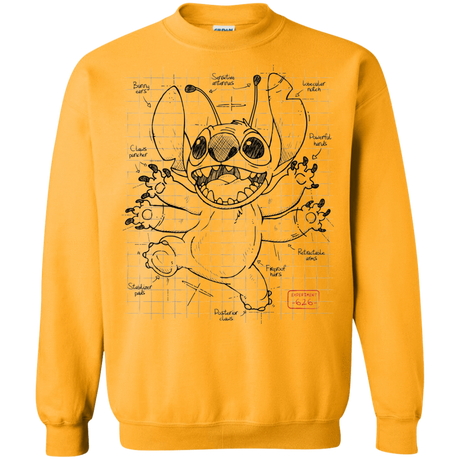 Sweatshirts Gold / S Stitch Plan Crewneck Sweatshirt