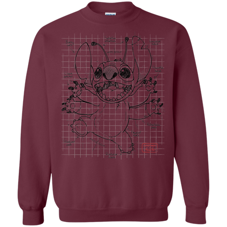 Sweatshirts Maroon / S Stitch Plan Crewneck Sweatshirt