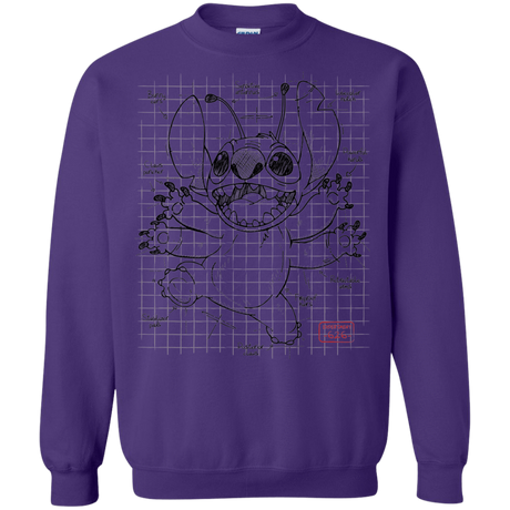 Sweatshirts Purple / S Stitch Plan Crewneck Sweatshirt