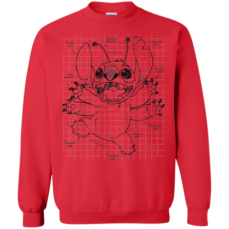 Sweatshirts Red / S Stitch Plan Crewneck Sweatshirt