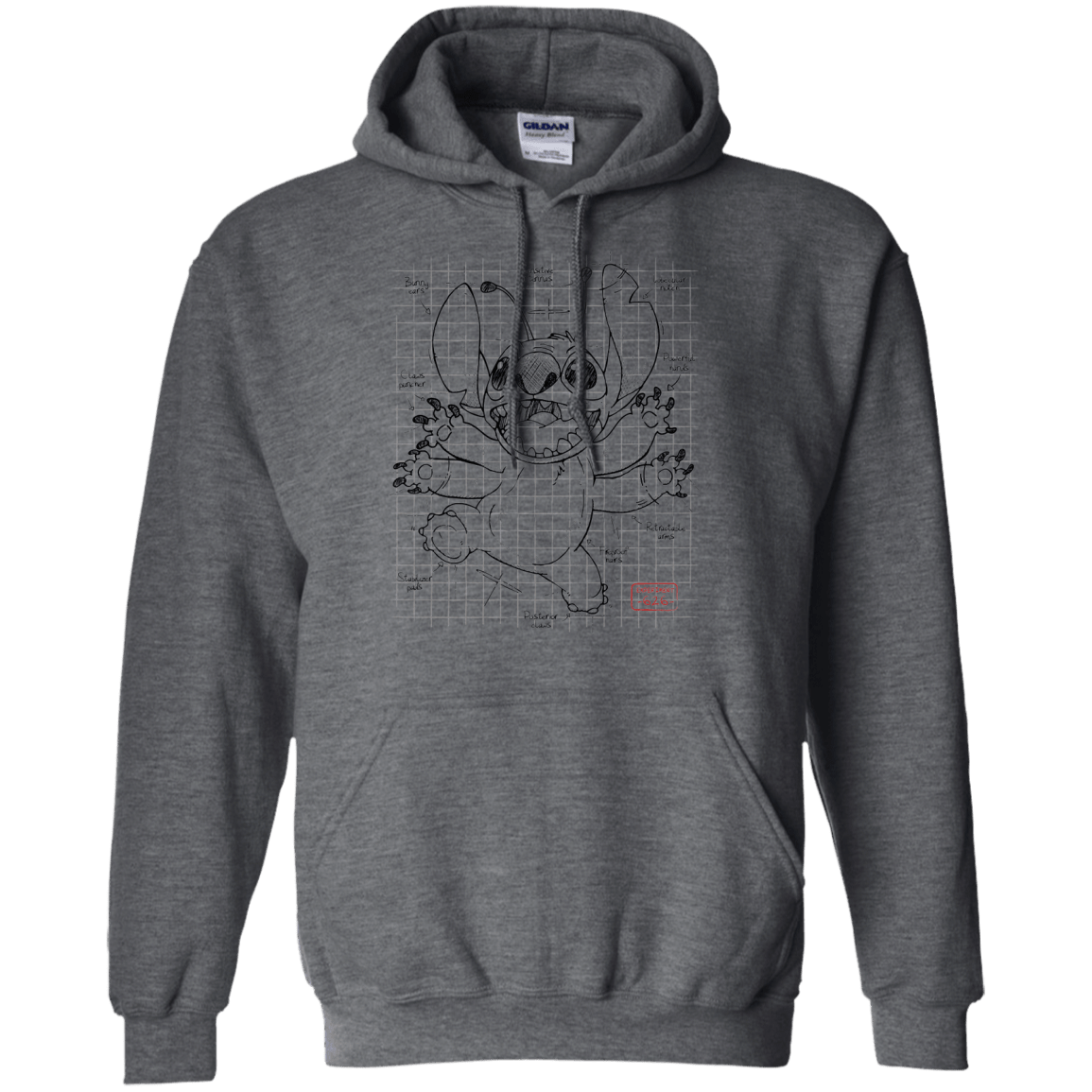 Sweatshirts Dark Heather / S Stitch Plan Pullover Hoodie