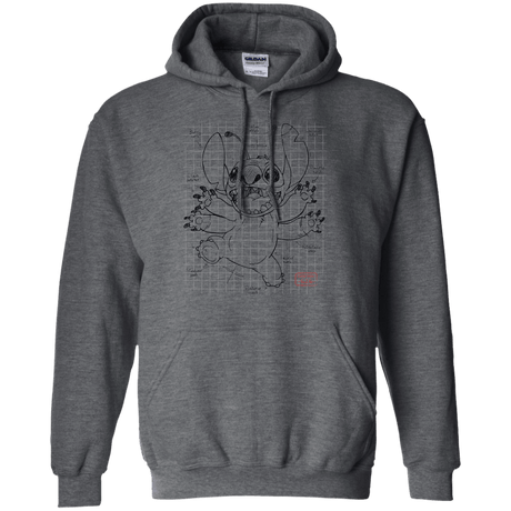 Sweatshirts Dark Heather / S Stitch Plan Pullover Hoodie