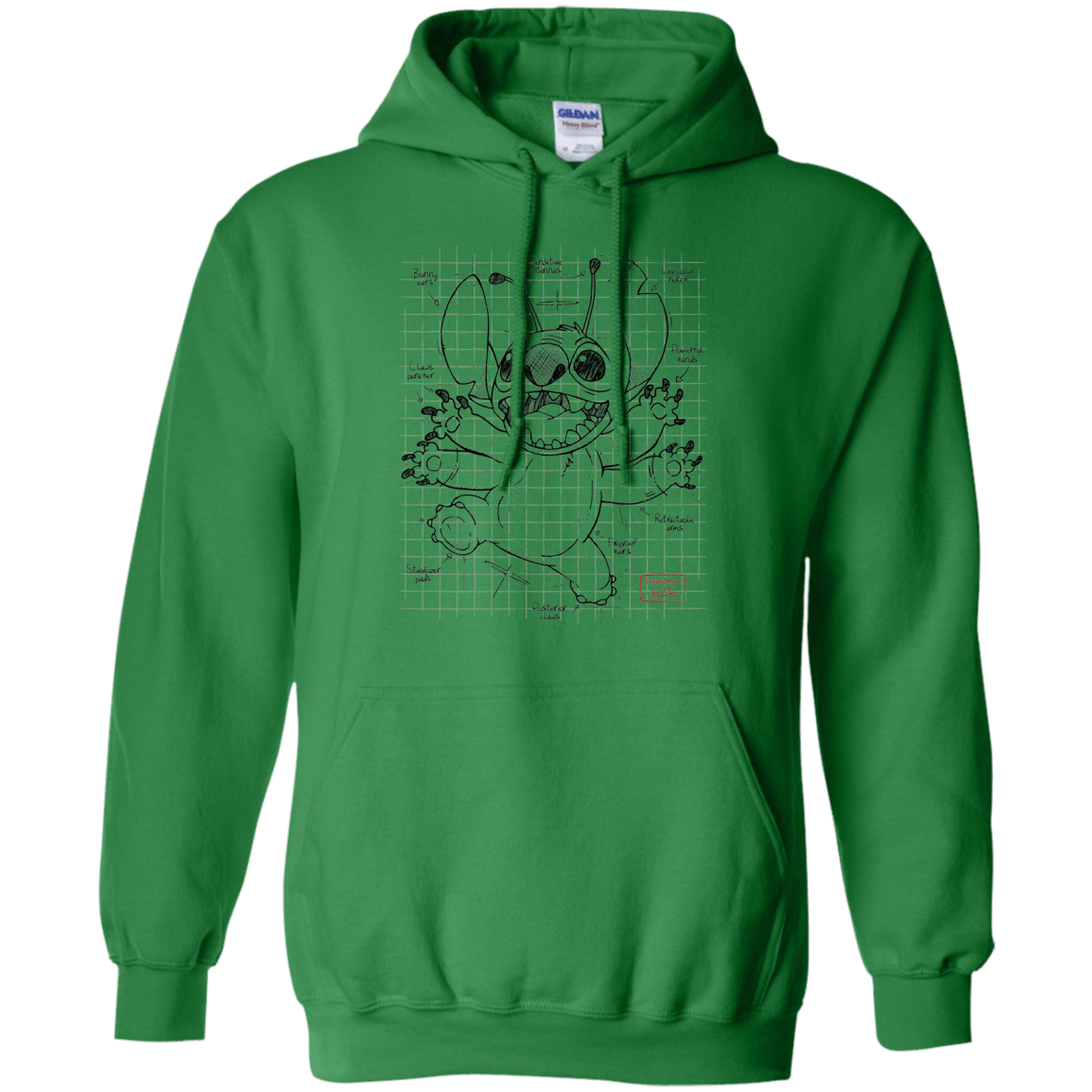 Sweatshirts Irish Green / S Stitch Plan Pullover Hoodie