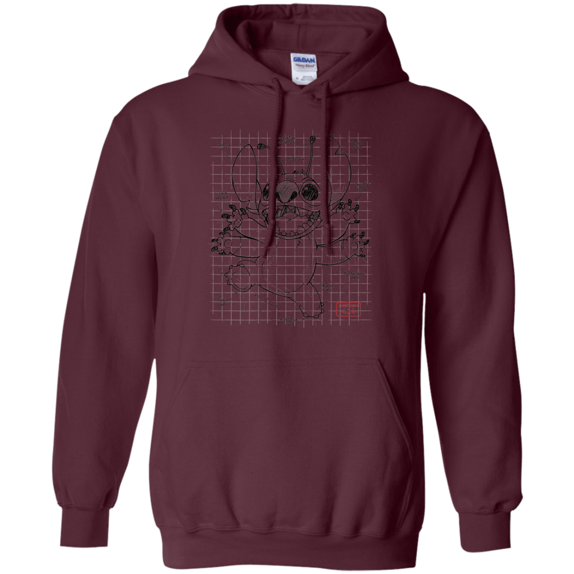 Sweatshirts Maroon / S Stitch Plan Pullover Hoodie