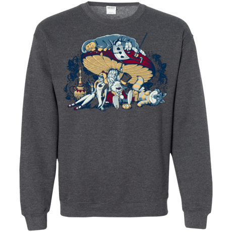 Sweatshirts Dark Heather / Small STONED IN WONDERLAND Crewneck Sweatshirt