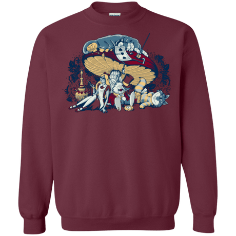 Sweatshirts Maroon / Small STONED IN WONDERLAND Crewneck Sweatshirt