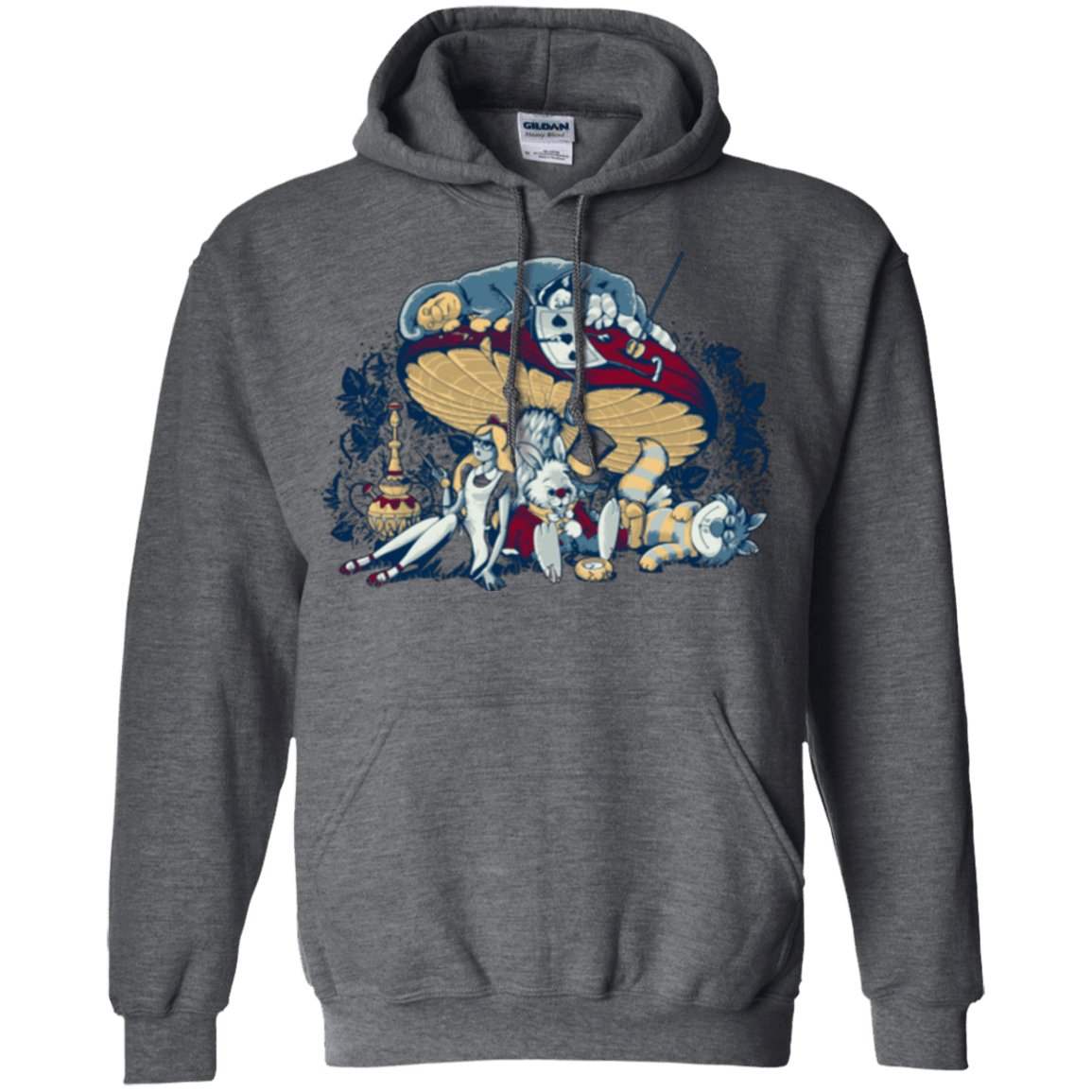 Sweatshirts Dark Heather / Small STONED IN WONDERLAND Pullover Hoodie