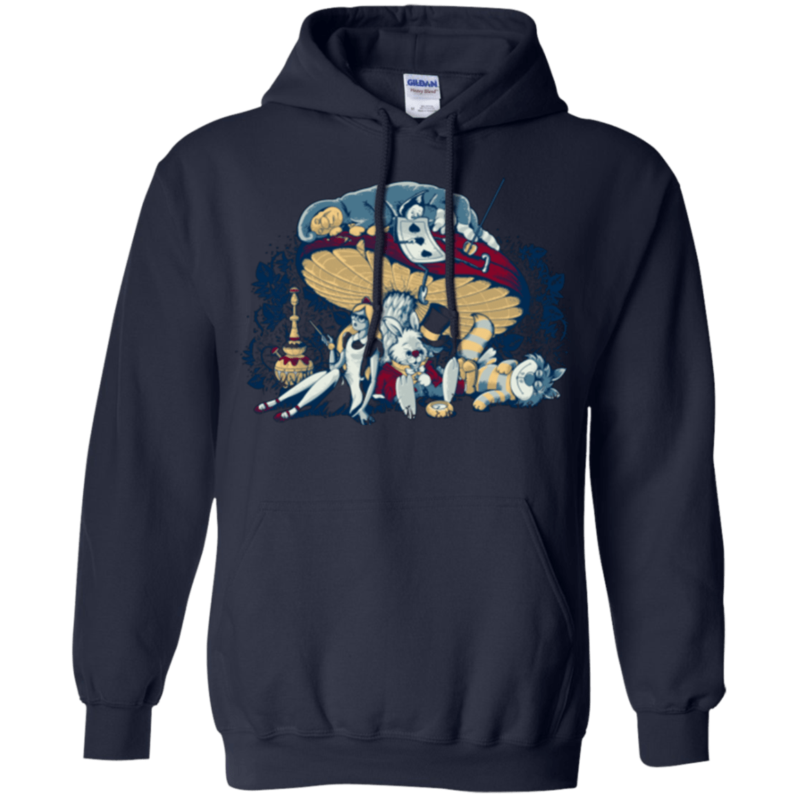 Sweatshirts Navy / Small STONED IN WONDERLAND Pullover Hoodie